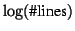 $\log(\mbox{\char93 lines})$