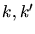 $k,k^\prime$
